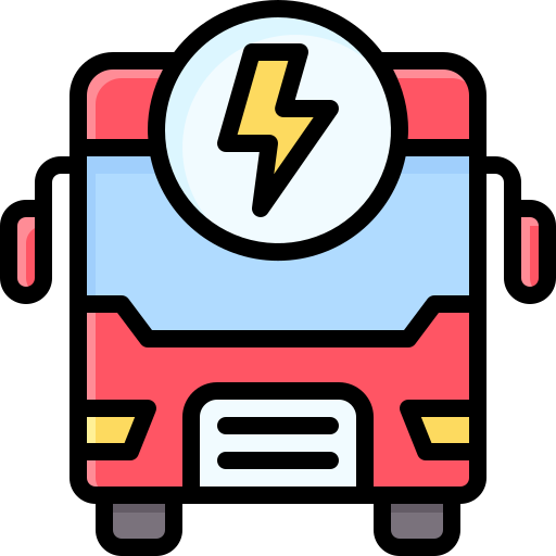 elektrische bus Generic Outline Color icoon