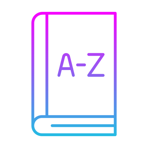 From A to Z Generic Gradient icon
