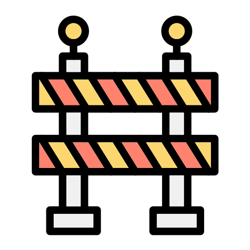 道路障壁 Generic Outline Color icon