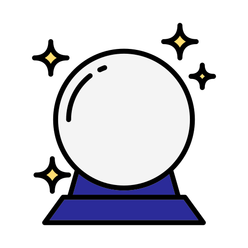 Crystal Ball Generic Outline Color icon