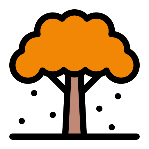 Árbol de otoño Generic Outline Color icono