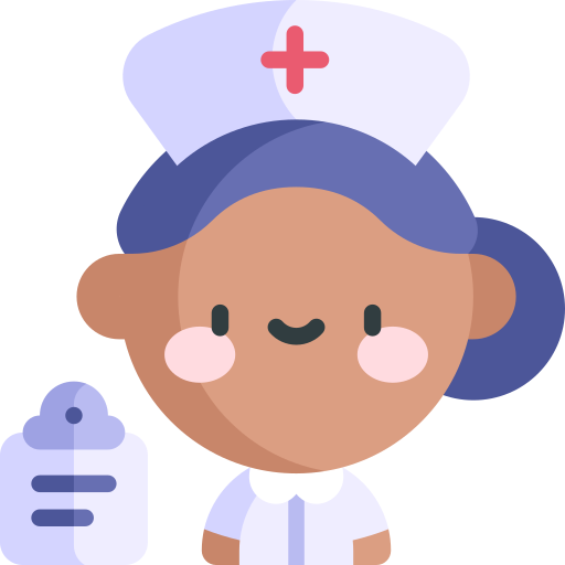 pielęgniarka Kawaii Flat ikona