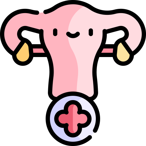ginecologia Kawaii Lineal color icona