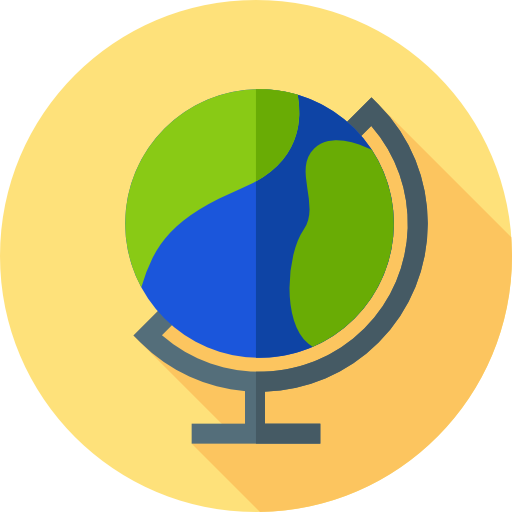 Earth globe Flat Circular Flat icon