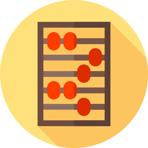 Abacus Flat Circular Flat icon