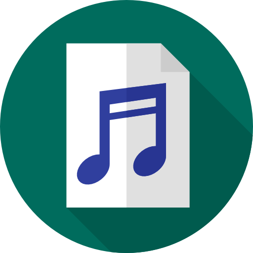 Sheet music Flat Circular Flat icon