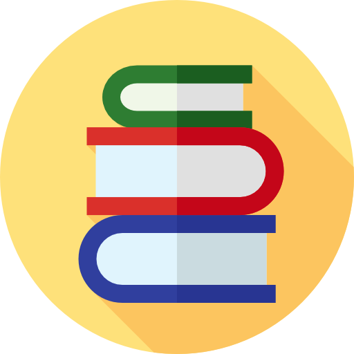 libros Flat Circular Flat icono