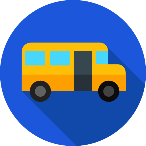 autobus Flat Circular Flat icona