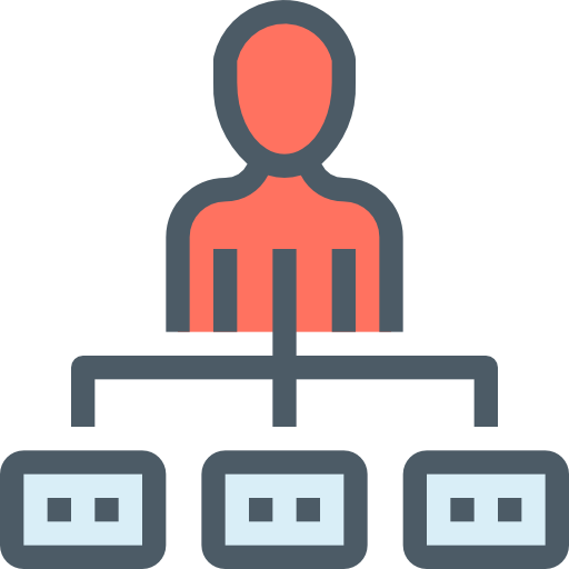 hierarchische struktur Accurate Lineal Color icon