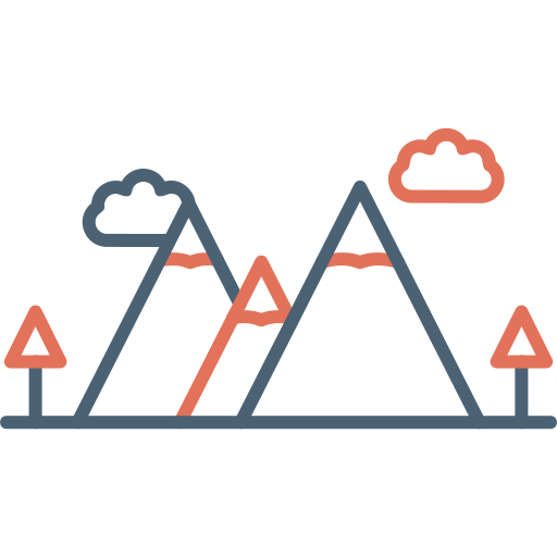 山脈 Generic Outline Color icon