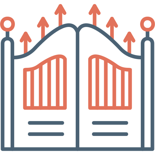 Gate Generic Outline Color icon