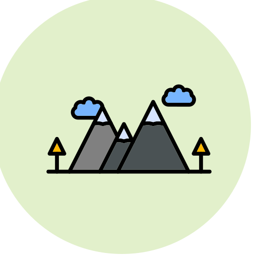 catena montuosa Generic Outline Color icona