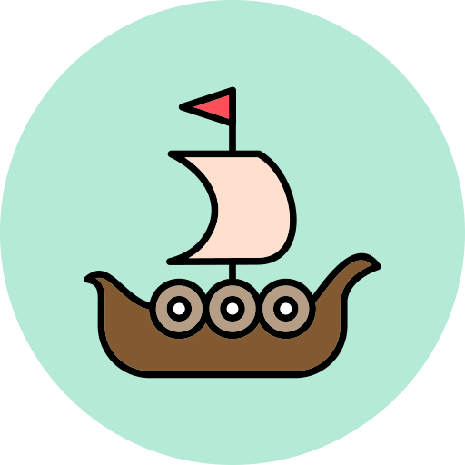 statek wikingów Generic Outline Color ikona