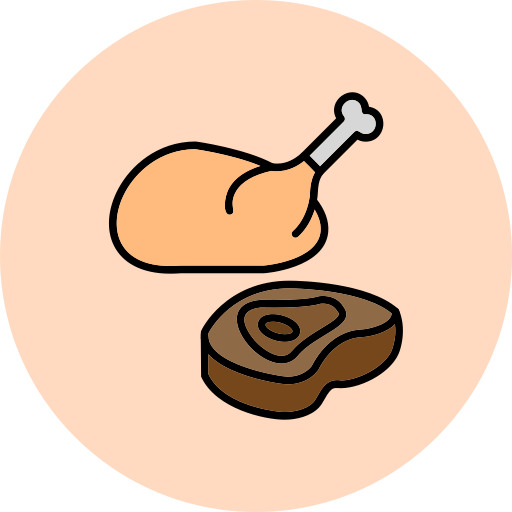 mięso Generic Outline Color ikona