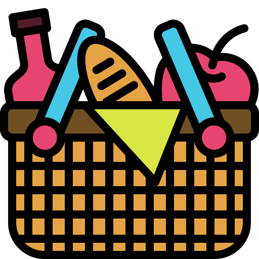 Picnic basket Generic Outline Color icon