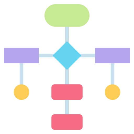 diagramma di flusso Generic Flat icona