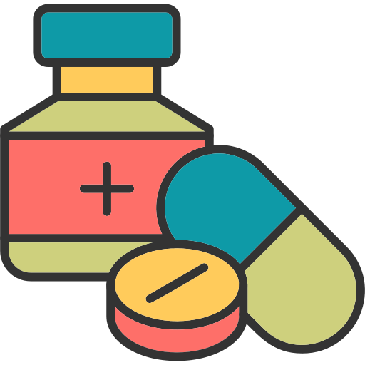 Pills Generic Outline Color icon