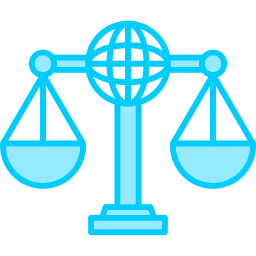 International law Generic Blue icon