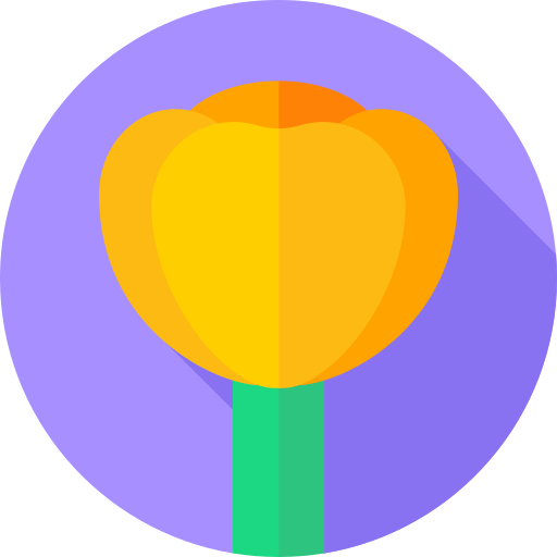 tulipe Flat Circular Flat Icône