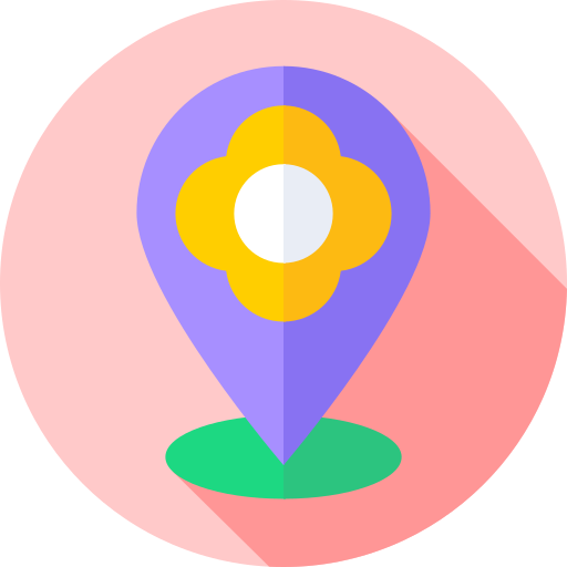szpilka lokalizacji Flat Circular Flat ikona