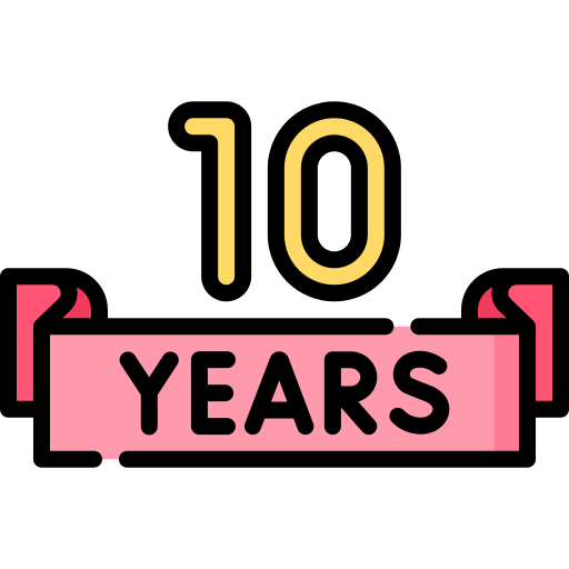 10 years Special Lineal color icon