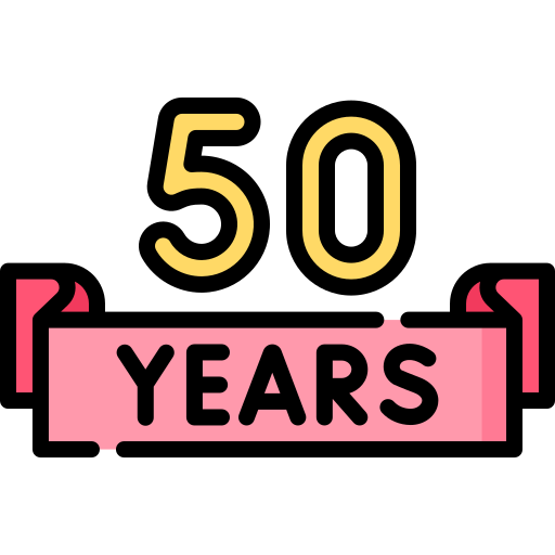 50 years Special Lineal color icon