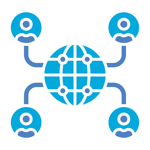 rede global Generic Blue Ícone