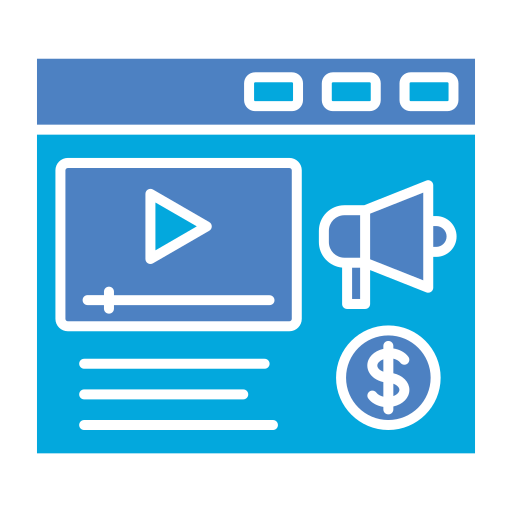 Видеомаркетинг Generic Blue иконка
