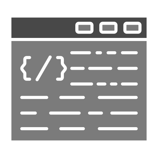 웹 코딩 Generic Grey icon