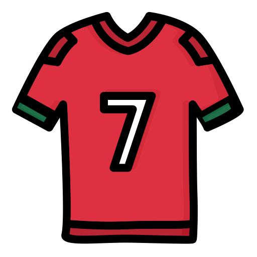 camiseta de fútbol Generic Outline Color icono