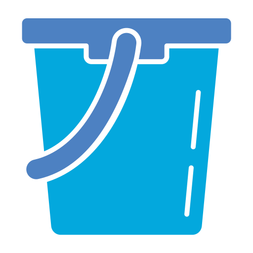 Water Bucket Generic Blue icon
