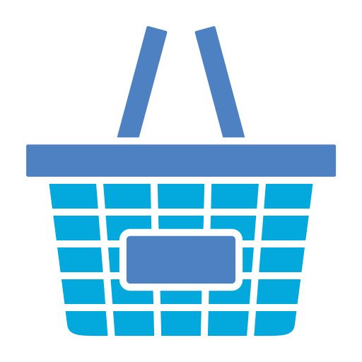 cesta de compras Generic Blue Ícone