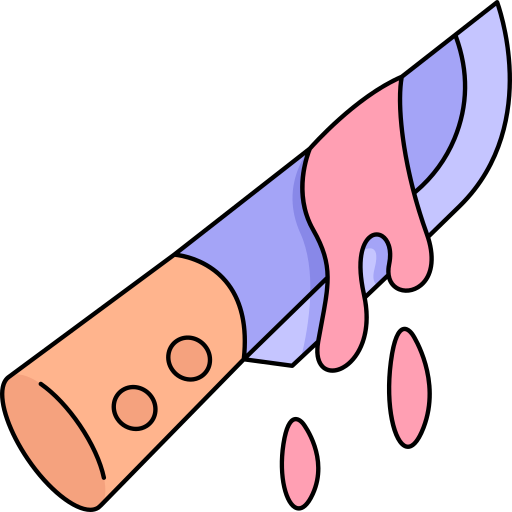 Knife Generic Thin Outline Color icon