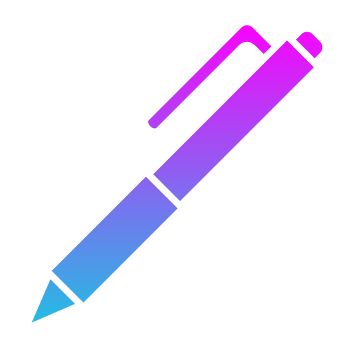 długopis Generic Flat Gradient ikona
