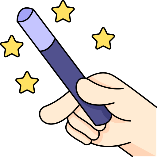 Magic wand Generic Thin Outline Color icon