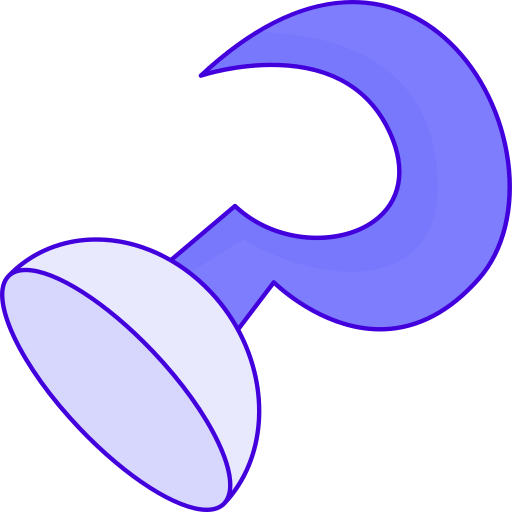 Hook Generic Thin Outline Color icon