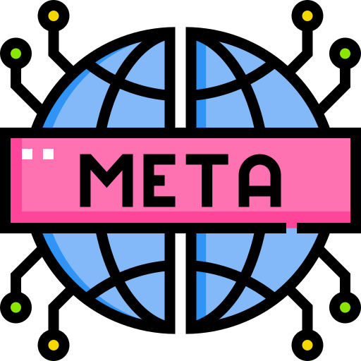 meta Detailed Straight Lineal color ikona