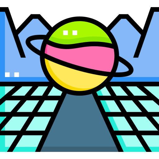 ciberespacio Detailed Straight Lineal color icono