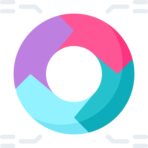 donut-diagram Special Flat icoon