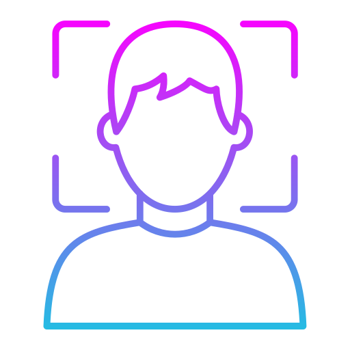 Escaner facial Generic Gradient icono