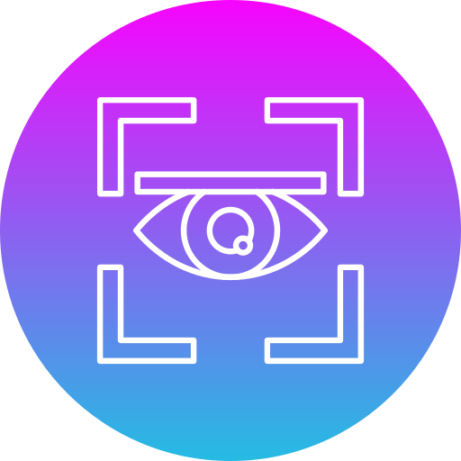 scanner oculaire Generic Flat Gradient Icône