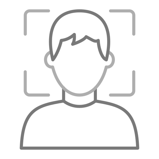 Escaner facial Generic Grey icono