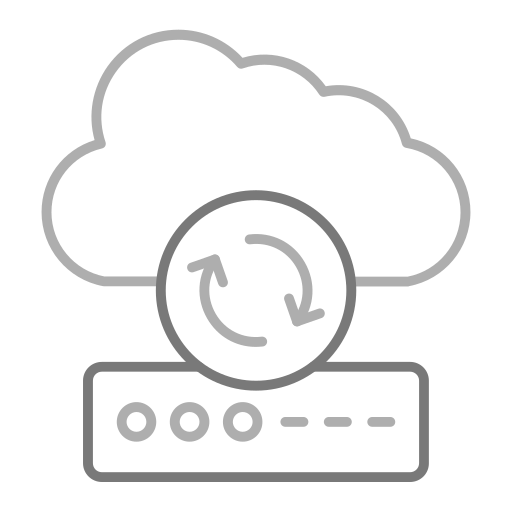 cloud synchronisatie Generic Grey icoon