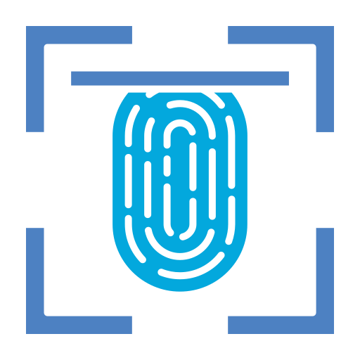 vingerafdrukscanner Generic Blue icoon