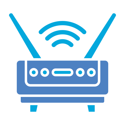 routeur wi-fi Generic Blue Icône
