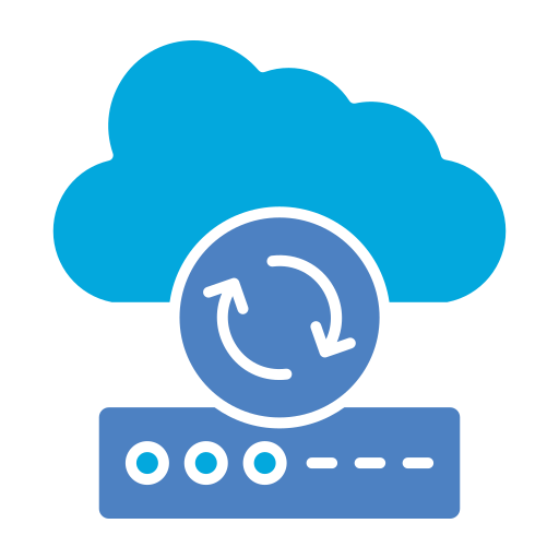 sincronizzazione cloud Generic Blue icona