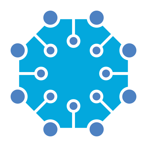 nanotechnologie Generic Blue icoon