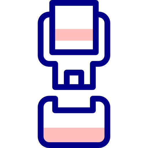 안전 벨트 Detailed Mixed Lineal color icon