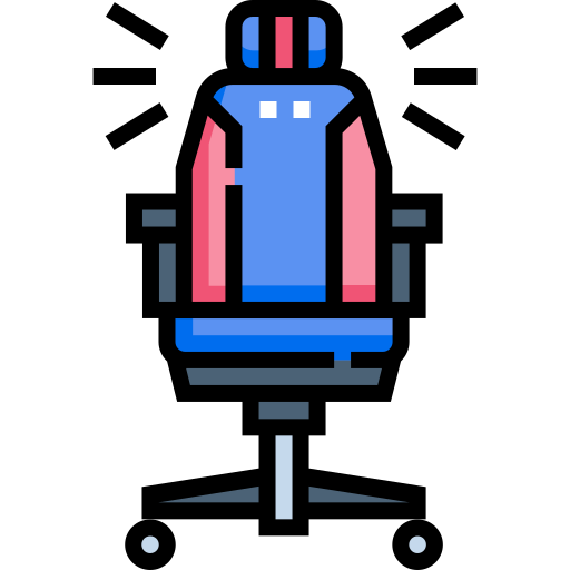 Cadeira de jogos Detailed Straight Lineal color Ícone