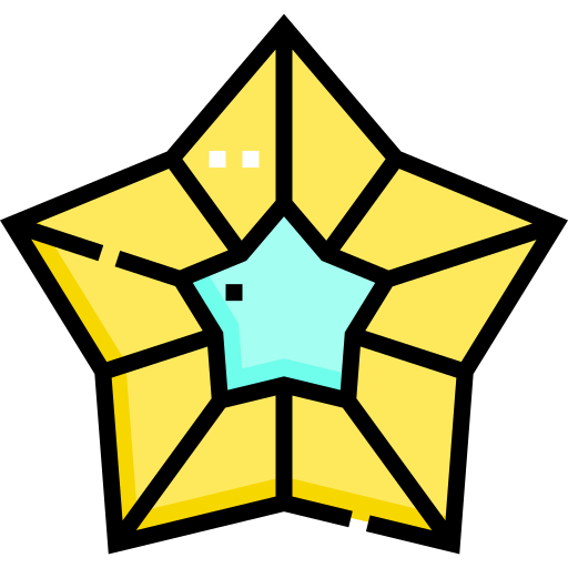 estrella Detailed Straight Lineal color icono